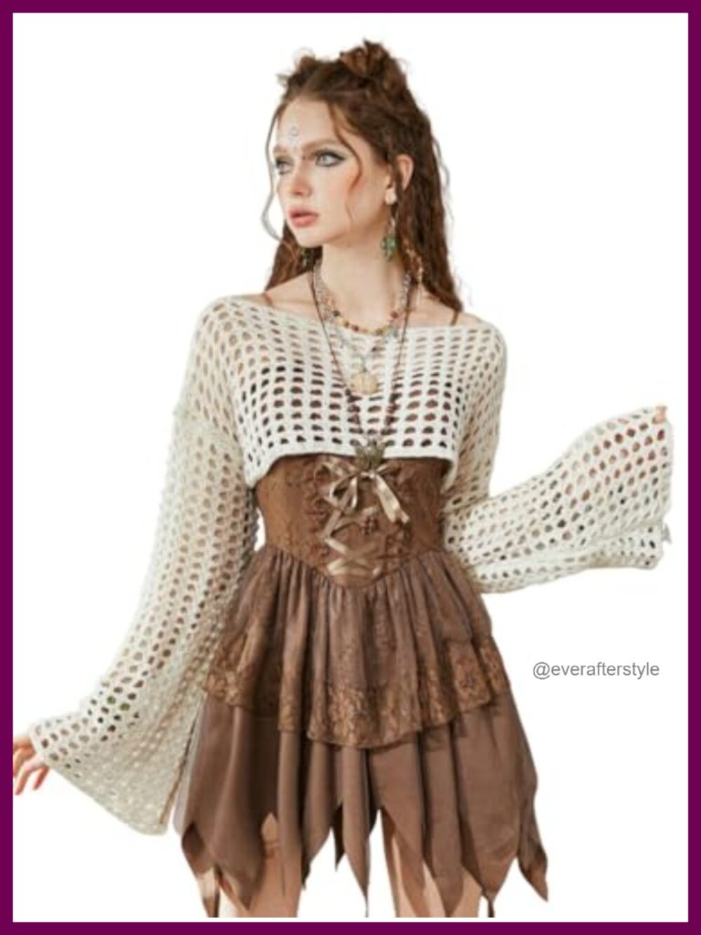 Crochet Crop Top Hollow Out Knit Shrug Boat Neck Long Sleeve